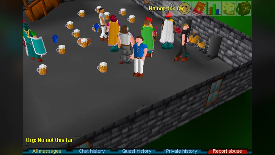 Gameplay screenshot of RuneScape Classic.